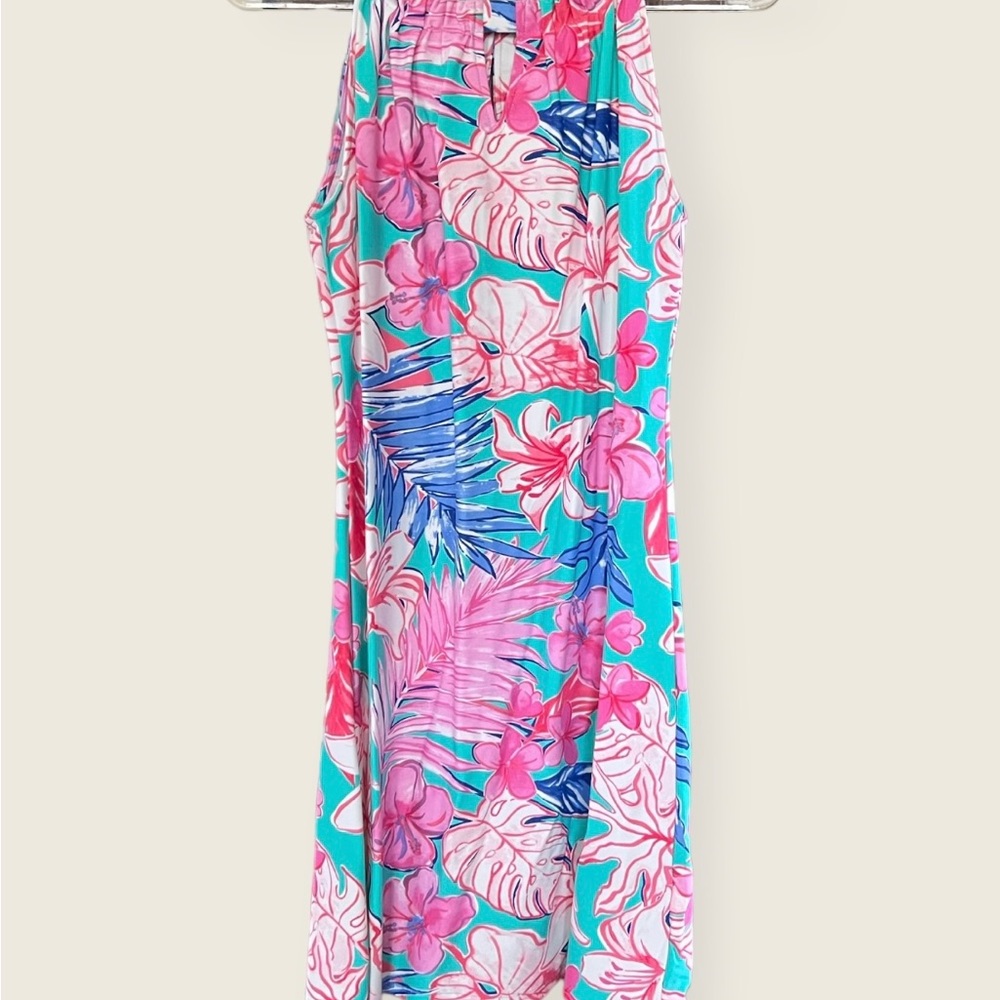 Anthropologie Aryeh Pink/Blue Floral Sleeveless Shift Dress Size S - Picture 4 of 6